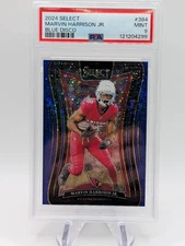 2024 Panini Select Suite Level Marvin Harrison Jr RC Blue Disco /25  PSA 9