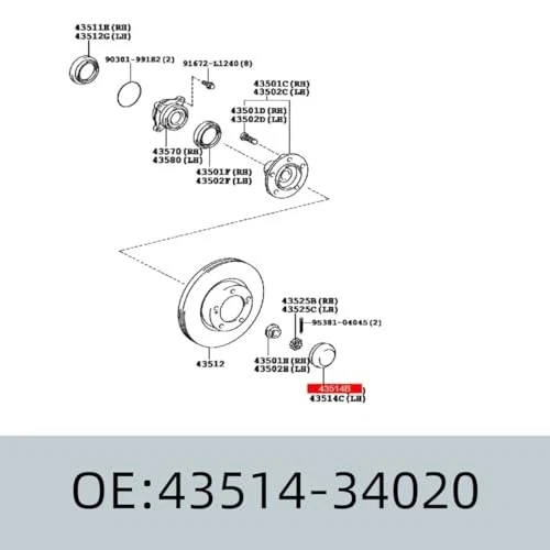 2PCS Front Wheel Axle Hub Grease Dust Cap for Toyota Land Cruiser 2008-2016 - Image 3 of 4