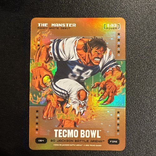 Bo Jackson Battle Arena Tecmo The Manster Orange Battle Foil - Fire SP