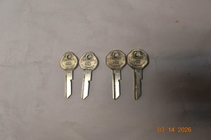 Nos gm A B key Blanks 67 Chevelle