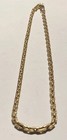 Couture Thick Gold Sturdy Chain Rectangle Link Necklace Flat Jump Ring Vintage — photo 2