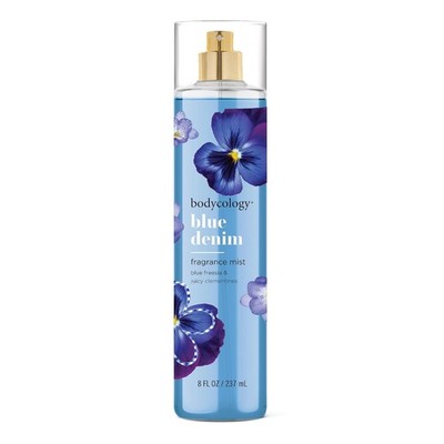 Bodycology Blue Denim Fragrance Body Mist 8 oz Long Lasting Scent Women Perfume