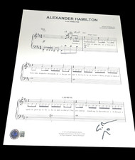 LIN MANUEL MIRANDA SIGNED AUTOGRAPH HAMILTON MY SHOT BECKETT BAS COA AUTO X3