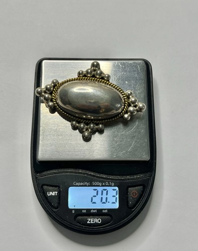 Spilla o spilla vintage in argento sterling 925 - Foto 5 di 8