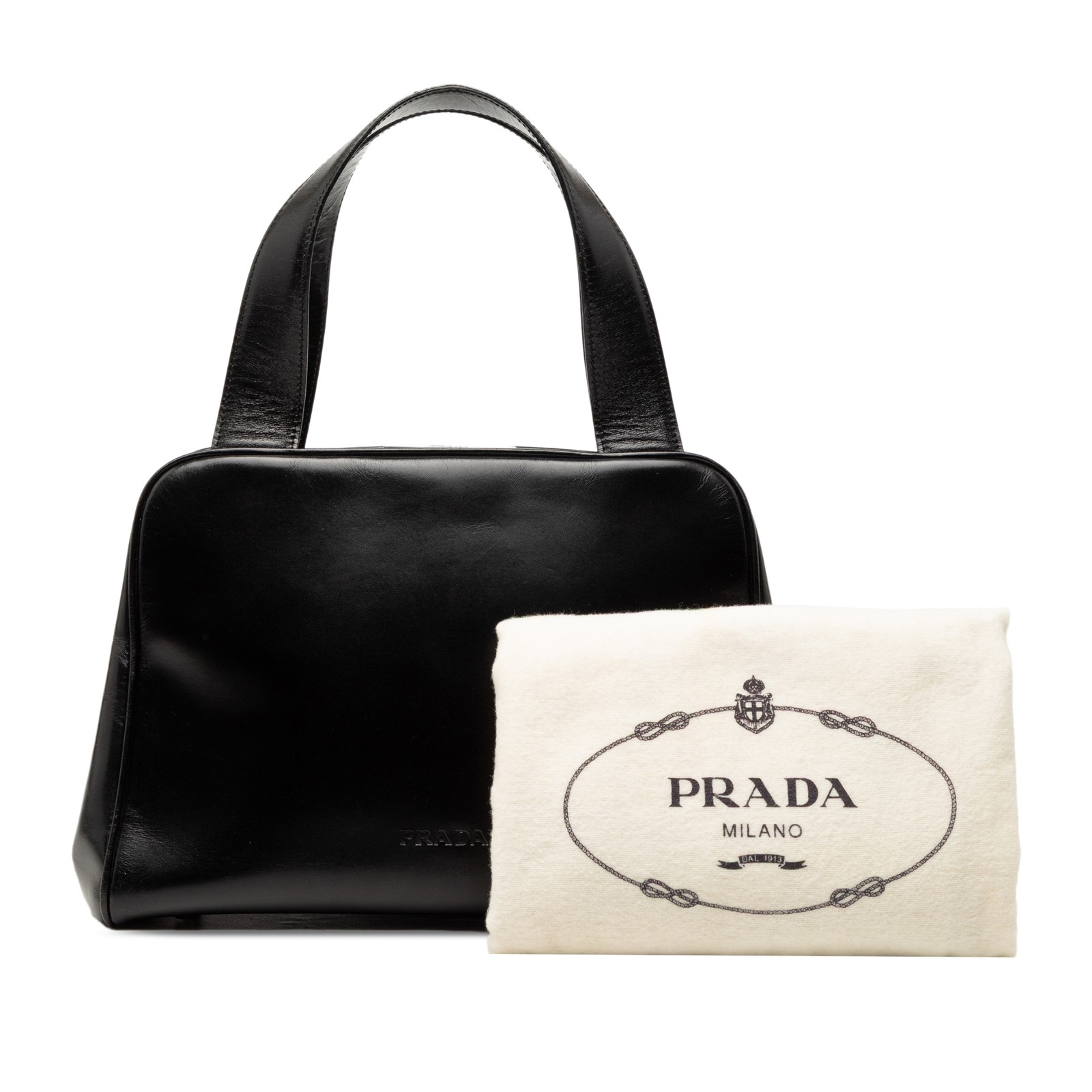Authenticated Prada Vitello Cernier Frame Black C… - image 7