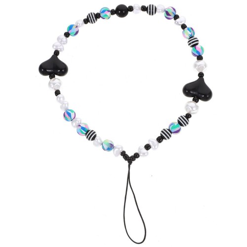 Beaded Phone Strap Anti-lost Phone Chain Heart Beaded Phone Chain Strap - 第 1/12 張圖片