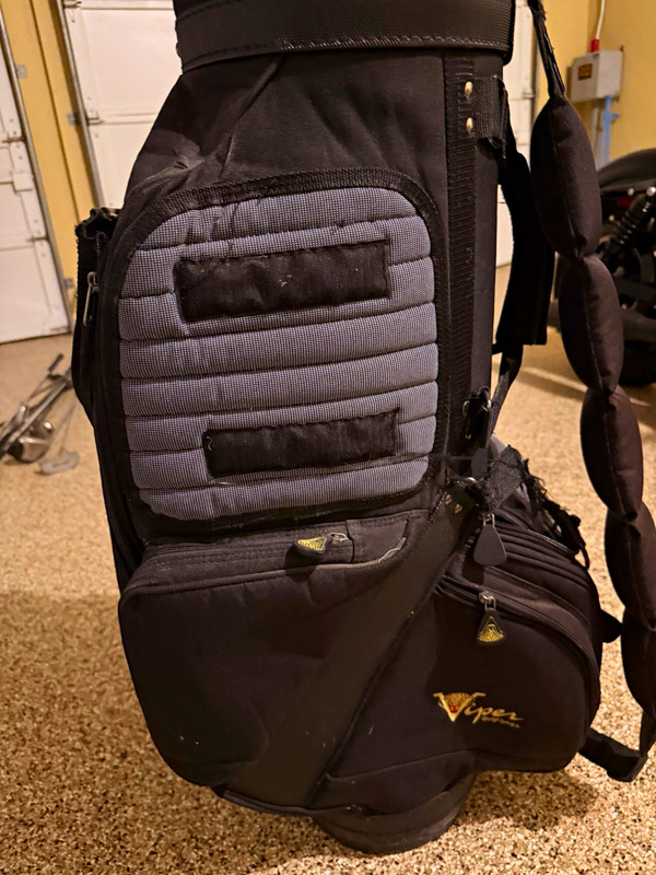Viper Golf Stand Bag 5-Way Divider Top Black/Gray Nylon Shoulder Strap