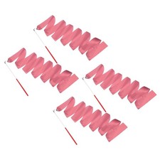 4 Pcs Dance Ribbons 78.7" Gymnastics Ribbon Streamers Red Wand, Lotus Pink