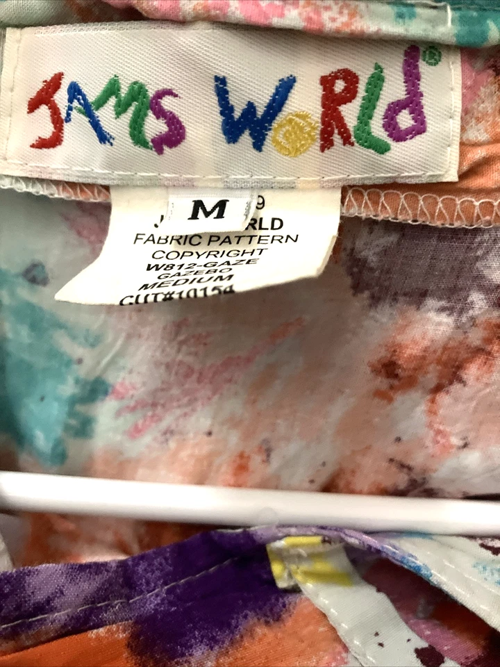 DE COLECCIÓN IMPRESIONANTE RARO JAMS WORLD AÑOS 90 Aloha HAWAII FLORAL M GAZEBO Falda Envolvente PLAYA Foto 4 de 4