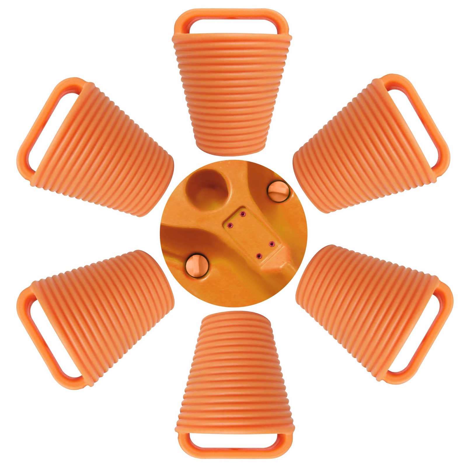 Scupper Plugs Kit, Drain Hole Stoppers, Orange Handle