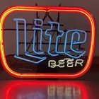 Vintage 1980s Miller Lite Beer Neon Sign 24x20