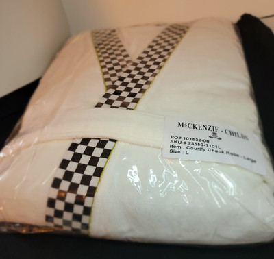 MacKENZiE CHiLDS Courtly Check Large Robe **NIB**