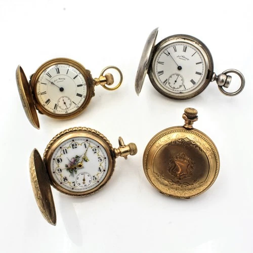 Antique 1877-1898 Waltham Pocket Watch 15j 18s Pocket Watch Lot of 4 WB4213-4