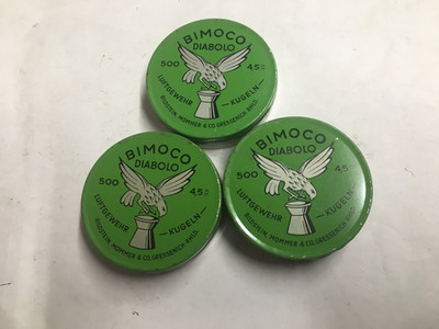 3 Cans LUFTGEWEHR KUGELN 500 BIMOCO DIABOLO .177 cal.  4.5mm Pellets  All SEALED