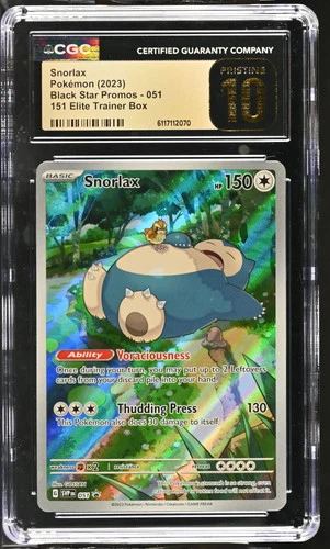2023 Pokemon Black Star Promos Snorlax 151 ETB Pristine CGC 10 #051