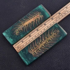 Custom Made Pine Cones Resin Pair Scales For Knife Making Handle