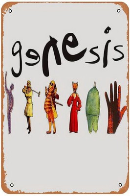 Alu - Schild, 20x30cm, Genesis, Phil Collins, Peter Gabriel, Versandkostenfrei