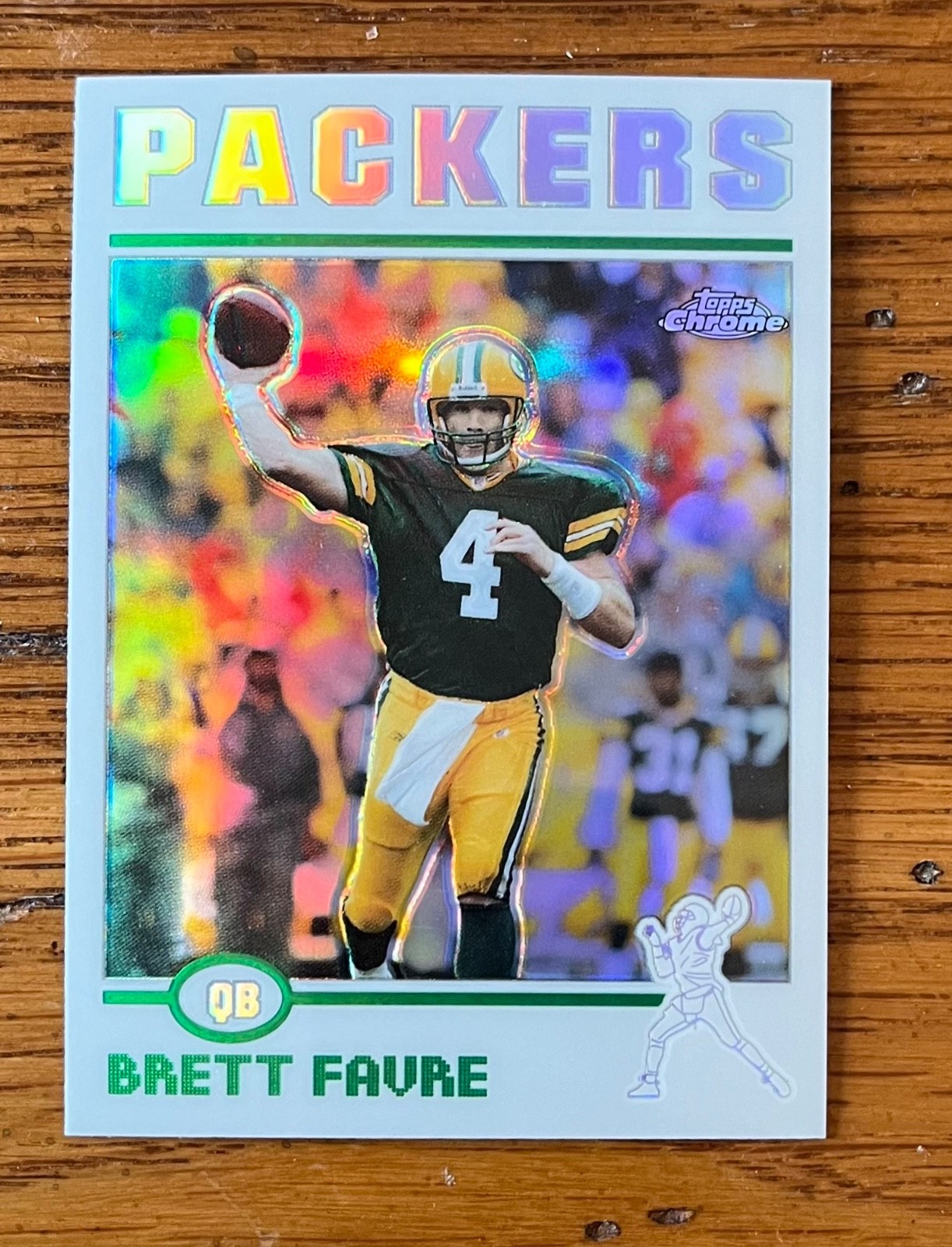 Brett Favre 2004 Topps Chrome Refractor Card #100 Packers Star QB