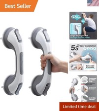 Shower Grab Bar, 2 Pack 12 Inch Suction Grab Bars for Bathtubs and Showers fo...