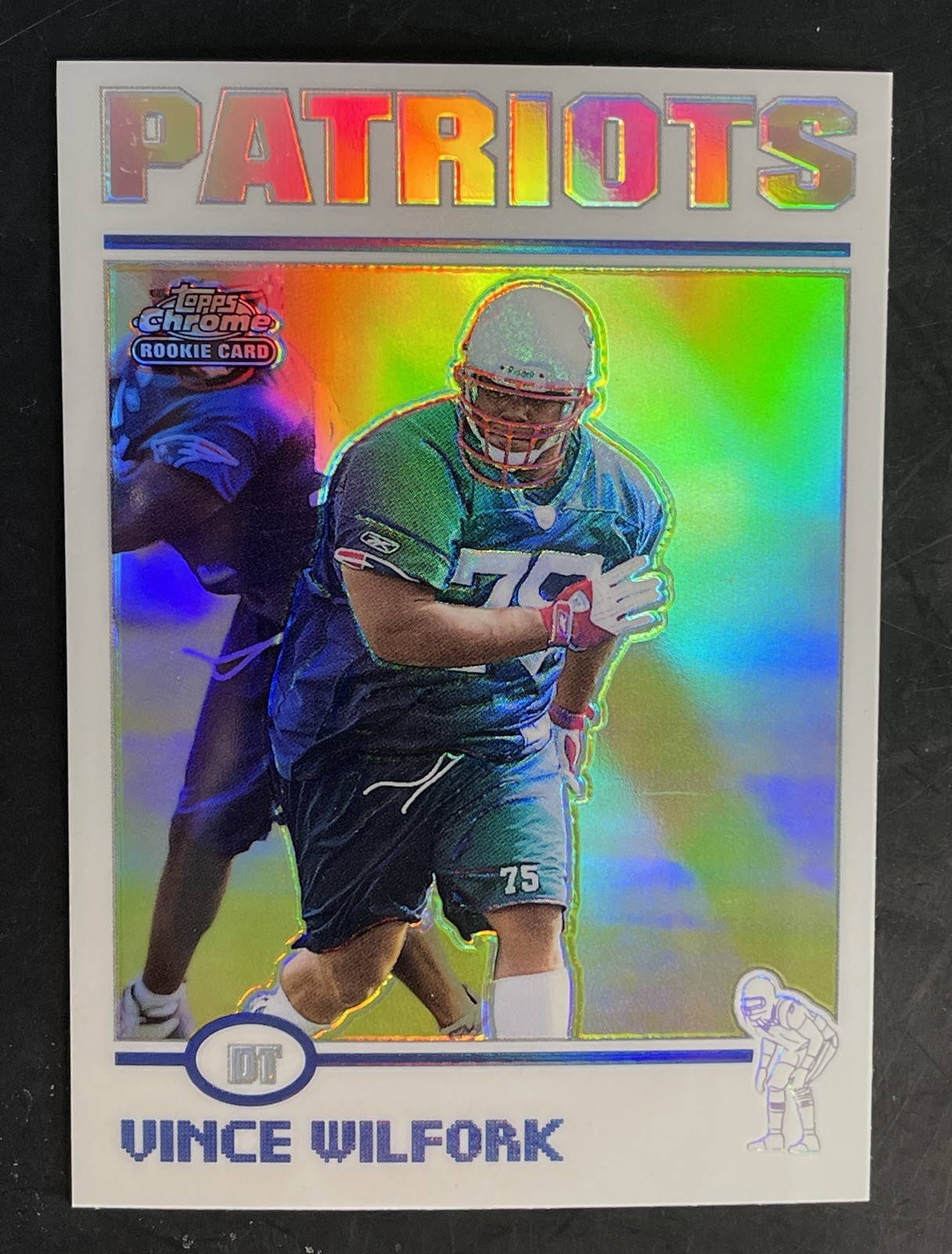 2004 Topps Chrome VINCE WILFORK Rookie Refractor RC New England Patriots RARE