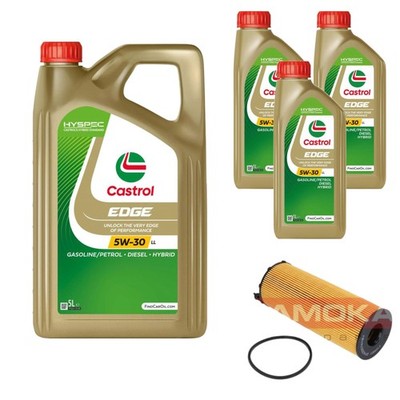 KAMOKA Ölfilter Castrol EDGE Titanium FST 5W-30 8L für Audi A6 Allroad