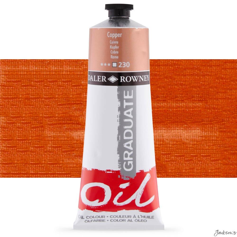 Daler-Rowney Graduate Oil Paint Tube 200ml Copper For Artists Painting