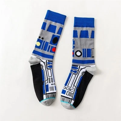 Star Wars R2D2 Blue Droid Socks Pair Mens One Size Gift UK 6-11 EU 40-46