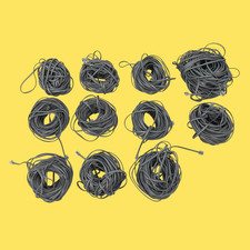 Lot of 12 Modular 6P4C Phone DSLFAX Line Flat Cable Gray 4919 z39 b9 VK 