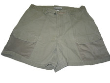 Vintage Columbia Khaki Fishing PFG Stretch Shorts Cargo Pocket Mens M Medium