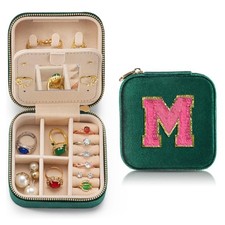 Personalized Velvet Travel Jewelry Case Box For Women Ring Necklace Earring H...