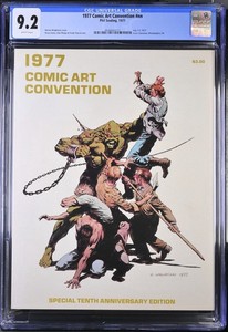 Comic Art Convention Program 1977🔥CGC 9.2🔥WHITE PGS🔥WRIGHTSON🔥ONLY 3 HIGHER