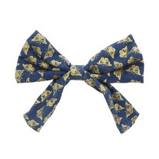 7.5 Inch Denim Bow Hair Clip, Butterflies, Large Accessory, Woman, Girls