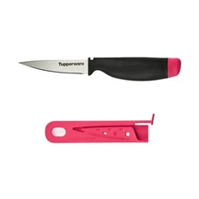 Tupperware Amazing Series Paring Knife 3.3" Blade with Pink Sheath New