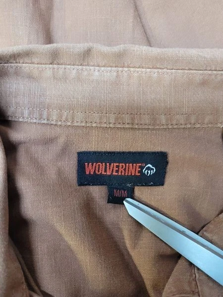 Wolverine casual long sleeve  button up shirt rust size m  / we3044 r4 d14 - Image 4 of 4