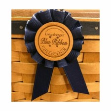 Longaberger BLUE RIBBON TIE-ON Clip-On ~Made in USA~ New in Box plus Ships FREE!