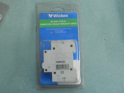 NEU - WICKES CLIPSAL POWERGUARD 63 AMP TYP B SCHUTZSCHALTER / MCB - PCB6B163G