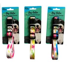 Dog Collar Double-Sided Design Print, Assorted Patterns