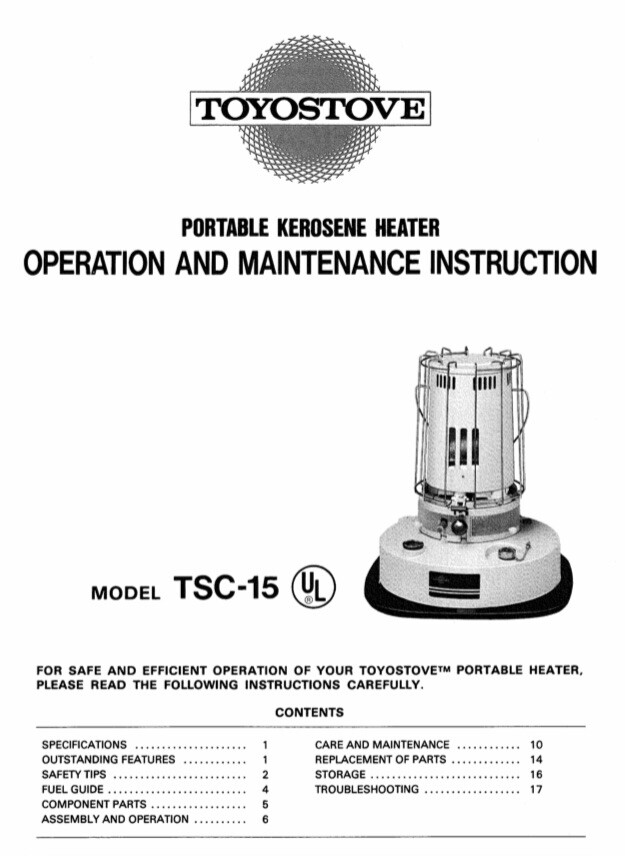 Toyostove Kerosene Heater TSC 15 70's Dead Stock In Sealed Box