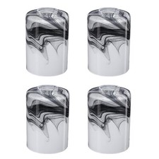 4 Pack Cylinder Glass Lamp Shade for Pendant Light 1.65in fitter Decorative Grey