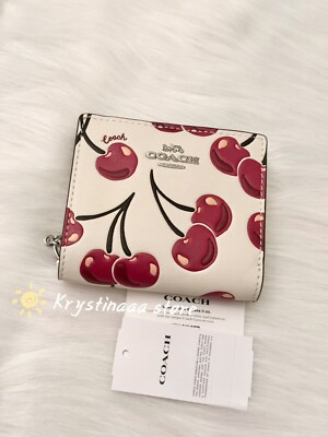 ❤️Coach Snap Wallet - CZ618 Snap Wallet With Cherry Print - NWT