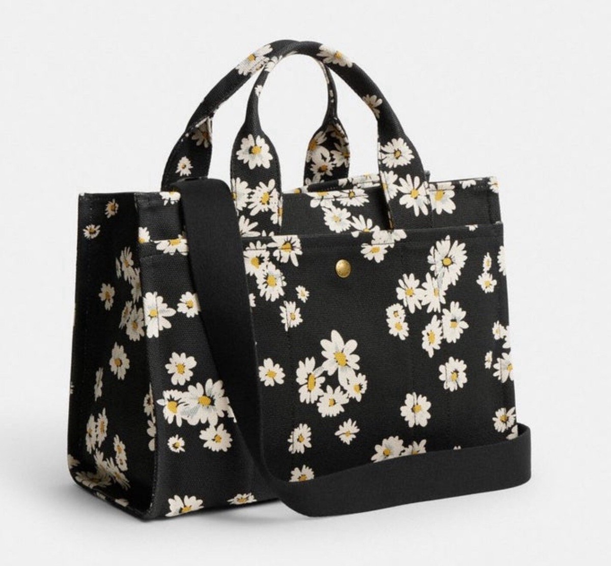 ☂️🍄Coach Floral Print Canvas Cargo☄️MEDIUM☄️Tote CR658