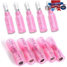 50/100X Heat Shrink Bullet Wire Connectors 22-16 AWG Female Male Crimp Terminals