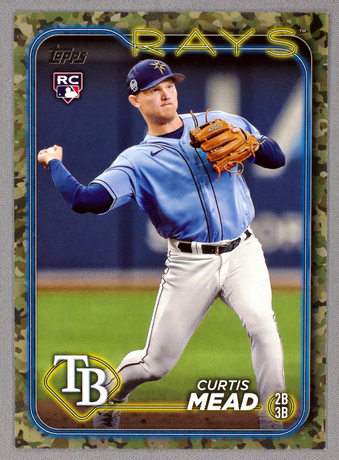 2024 Topps - Curtis Mead #82 Rookie Memorial Day Camo /25 (RC) Rays