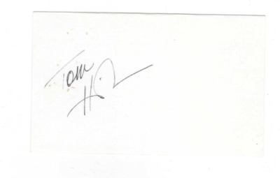 Autographed Signed TOM HEINSOHN Boston Celtics 3x5 Index Card HOF