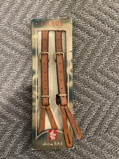 Hickok Action Back Leather Suspenders NIB Vintage