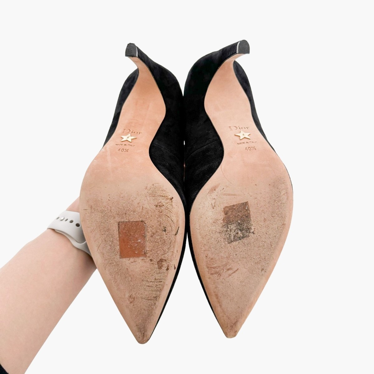 クリスチャンディオール　Dior　ディオールアムール　パンプス　ハート　スエード Christian Dior Dioramour Heart Studded Pumps EU 40.5 US 10.5
