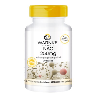 NAC 250mg - 90 Kapseln - N-Acetyl-Cystein - für 3 Monate | Warnke Vitalstoffe