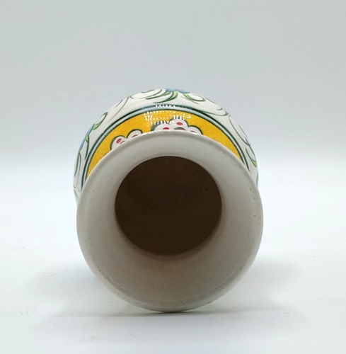 Vintage Turkish Ceramic Small Vase Hand Painted Floral - Picture 4 of 9