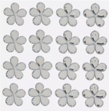 Clear Flower Rhinestone Stickers Self Adhesive Embellishments Crafts Bling