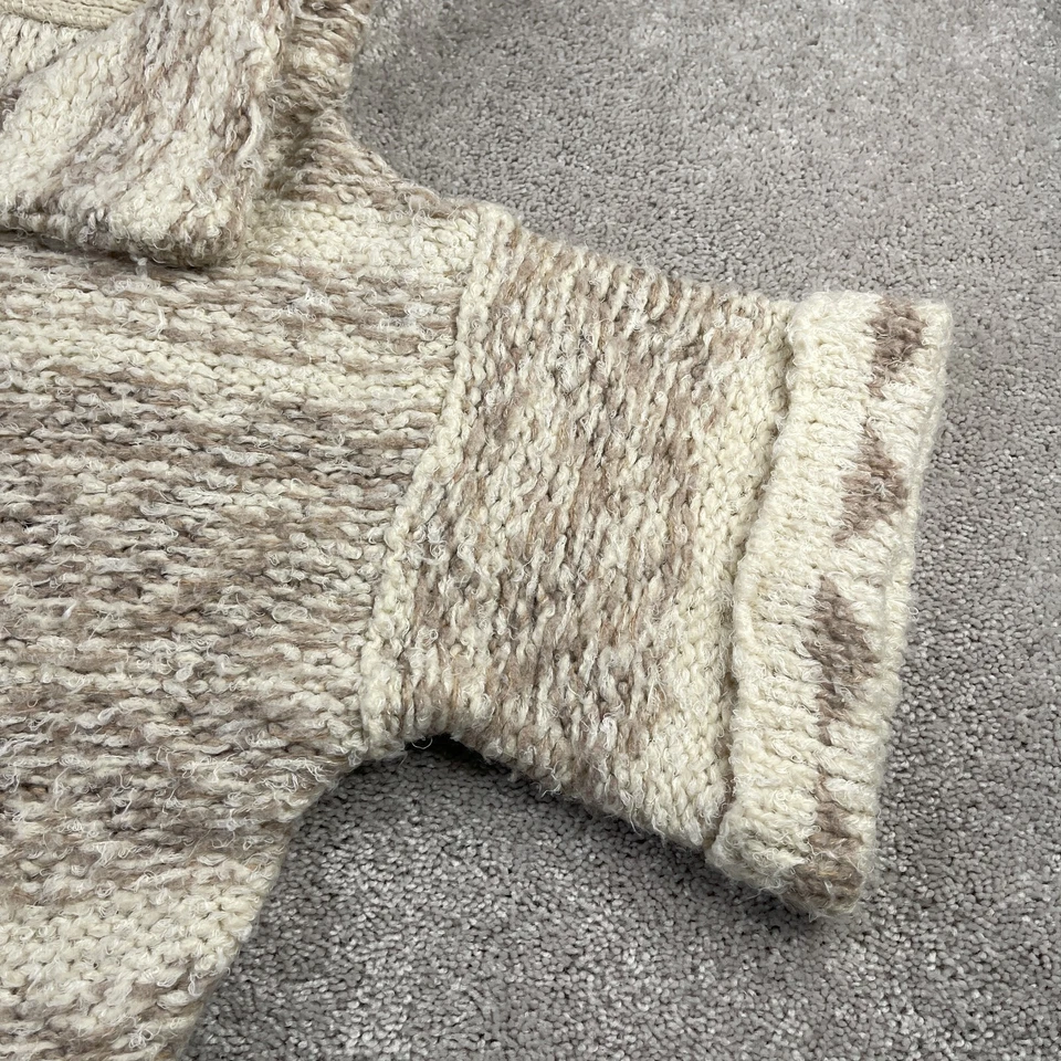 Sleeping on Snow Anthropologie Sweater Womens Small Tan Chunky Knit Cardigan - Image 4 of 4